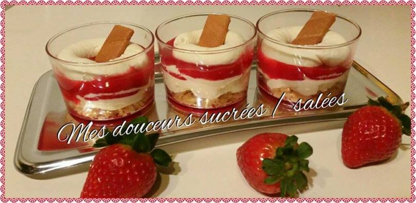 verrine fraise chantilly