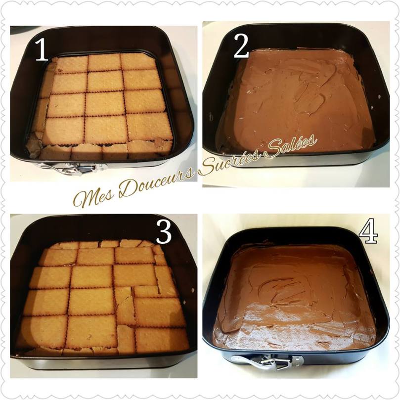gateau biscuit the chocolat montage