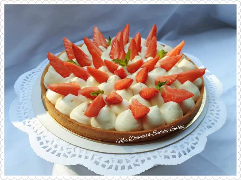 tarte aux fraises creme diplomate